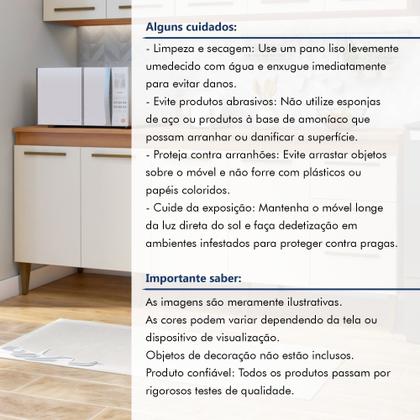 Balcão Atenas 4 Portas e 3 Gavetas - Kaiki Móveis Imagem de Balcão Atenas 4 Portas e 3 Gavetas