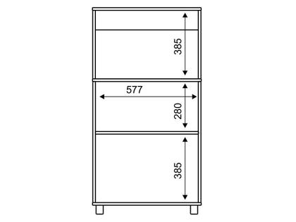 Imagem de Balcão Baixo Multiuso com Portas BL3301 Branco Tecnomobili