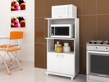 Imagem de Balcão Baixo Multiuso com Portas BL3301 Branco Tecnomobili