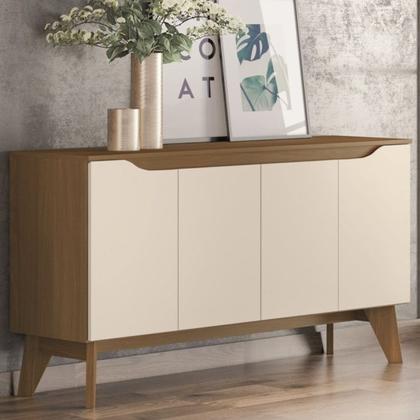 Imagem de Balcao Buffet 4 Portas 150 cm Quartzo Off White Nature Henn
