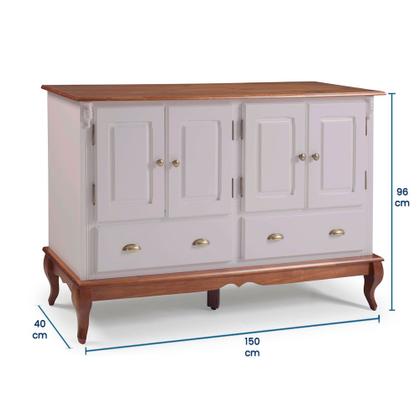 Imagem de Balcão Buffet 4 Portas 2 Gavetas Hannover 60815 Linz Móveis