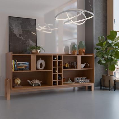 Imagem de Balcão Buffet Canela 4 Portas com Adega Cedro - Panorama Móveis