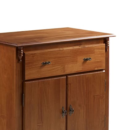 Imagem de Balcão Buffet de Madeira com 2 Portas e 1 Gavetas Pés Luis XV 60629 Linz Móveis - Imbuia Glazer