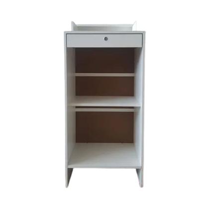 Imagem de Balcão Caixa Com Gaveta Lojas E Comércios 100% Mdf Branco Desmontado - Suprema Móveis