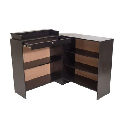 Imagem de Balcão Caixa Recepção Mdf Preto Suprema Móveis