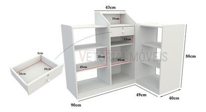 Imagem de Balcão Caixa Vitrine Modular M1 Mdp (expositor, Loja)