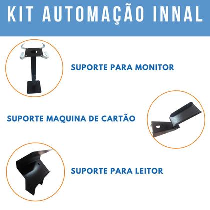 Imagem de Balcão Checkout De Comercio Mesa Reta De 2M Para Supermercados Kit Innal