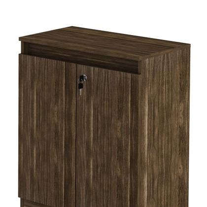 Imagem de Balcão com Chave para Escritório Home Office ME4149 Nogal G69 - Gran Belo