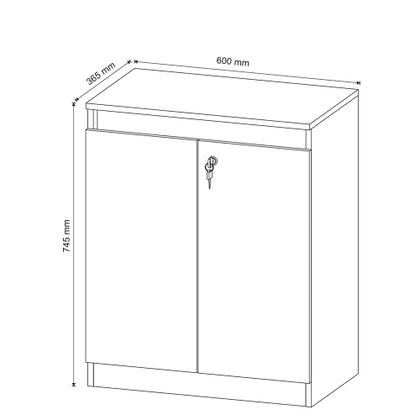 Imagem de Balcão com Chave para Escritório Home Office ME4149 Nogal G69 - Gran Belo