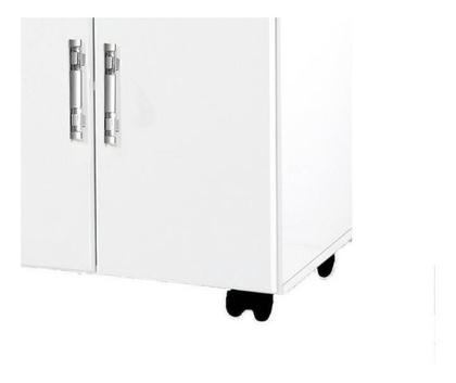 Imagem de Balcao Com Rodizios Class Branco 02 Portas + 01 Gaveta