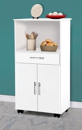 Imagem de Balcao Com Rodizios Class Branco 02 Portas + 01 Gaveta