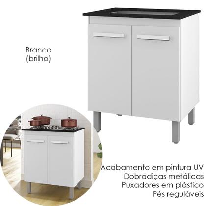 Imagem de Balcao Com Tampo 75 cm Para Cooktop 5 Bocas 9255 Branco Mobbs