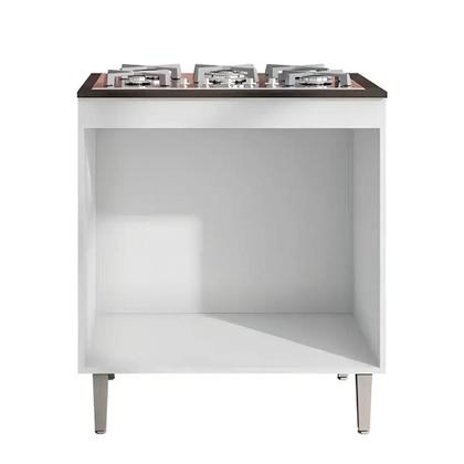 Imagem de Balcão Com Tampo Cooktop 5 Bocas 2 Portas Andréia Branco