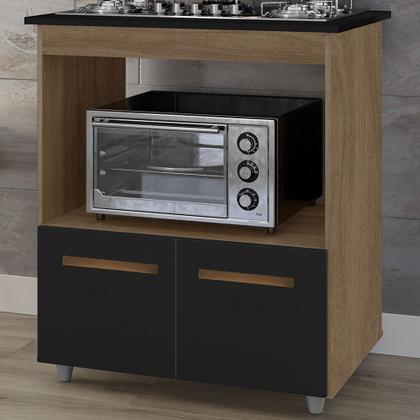 Imagem de Balcao Com Tampo Cooktop 5 Bocas 75cm 9445 Savana Preto Mobbs