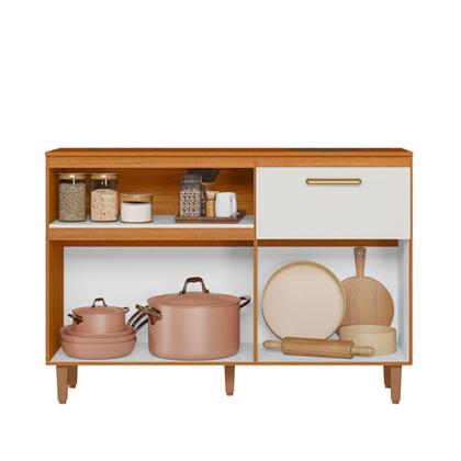 Imagem de Balcão Com Tampo de 120cm 03 Portas e 01 Gavetas Sicilia Poliman