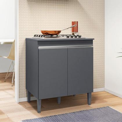 Imagem de Balcão Cooktop 2 Portas 5 Bocas Andreia Com Tampo AJL Móveis