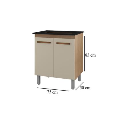 Imagem de Balcão Cooktop 5 Bocas Cozinha Compacta Bancada Multiuso Mdp Black Friday