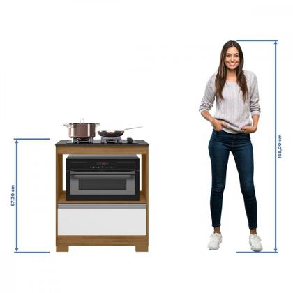Imagem de Balcão Cooktop para fogão de até 4 Bocas 1 Gaveta NT 3110 Notável Móveis