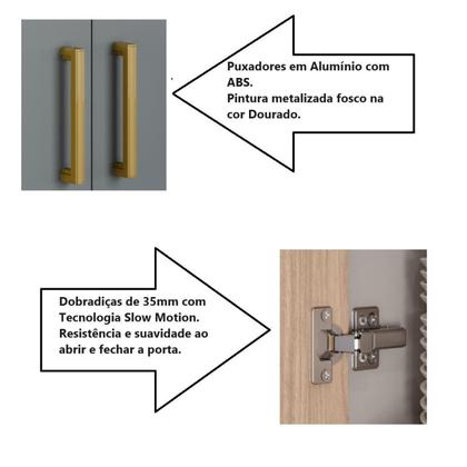 Imagem de Balcão Cozinha 1 Porta 1 Gaveta 80cm com Tampo 100% MDF Rodapé em PVC Essence Itatiaia