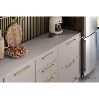 Imagem de Balcão Cozinha 1 Porta 1 Gaveta 80cm com Tampo 100% MDF Rodapé em PVC Essence Itatiaia