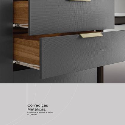 Imagem de Balcão Cozinha Alba 120cm 2 Portas e 2 Gavetas com Tampo MDP - Demóbile