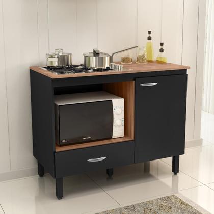 Imagem de Balcão Cozinha Cooktop Blane 105cm com 1 Porta e 1 Gaveta