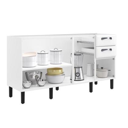 Imagem de Balcão Cozinha em Aço 4 Portas 2 Gavetas 160cm sem Tampo New Premium Itatiaia