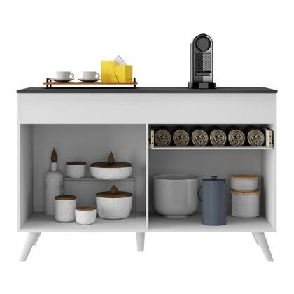 Imagem de Balcão Cozinha Gabinete Pia 120 cm 2 Portas 1 Gaveta Veneza Multimóveis MP3680.891 Branco