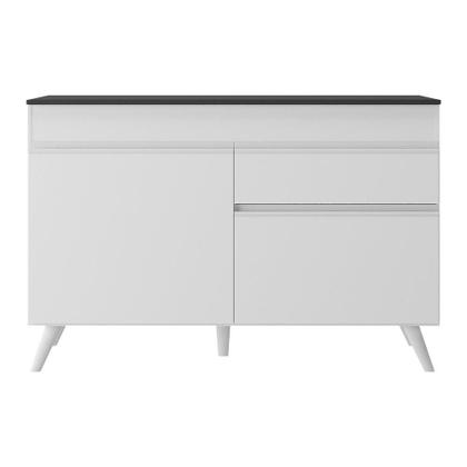 Imagem de Balcão Cozinha Gabinete Pia 120 cm 2 Portas 1 Gaveta Veneza Multimóveis MP3680.891 Branco