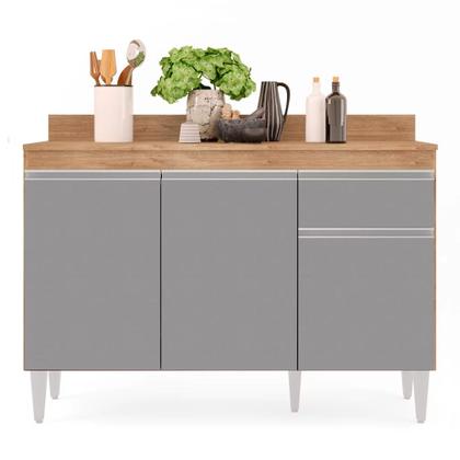 Imagem de Balcão Cozinha Lavanderia com Tampo 1 Gaveta Vick 120 cm DRossi