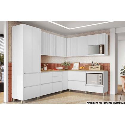 Imagem de Balcão Cozinha Nesher Rainha 1Pta Canto Reto 92cm Greige