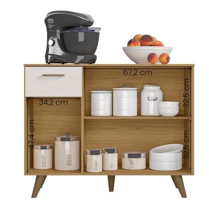 Imagem de Balcão Cozinha Olinda com Tampo e 3 portas e 1 Gaveta