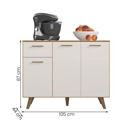 Imagem de Balcão Cozinha Olinda com Tampo e 3 portas e 1 Gaveta