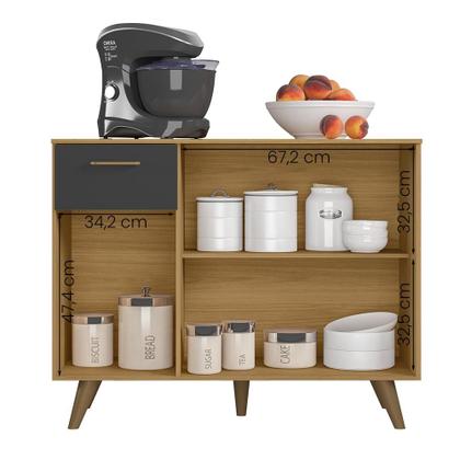 Imagem de Balcão Cozinha Olinda com Tampo e 3 portas e 1 Gaveta