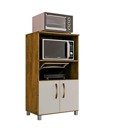 Imagem de Balcão Cozinha para Forno Elétrico/Microondas Multiuso 2 Portas e 4 Pés