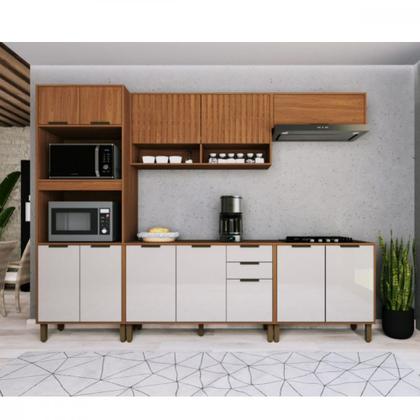Imagem de Balcão Cozinha Para Pia 3 Portas 2 Gavetas 1,20cm Paris Indekes