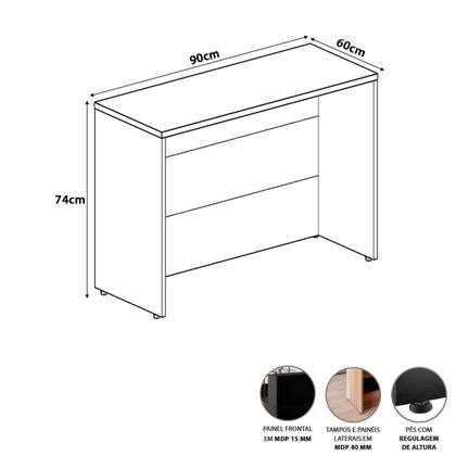Imagem de Balcão de Atendimento 90 cm Reto Recepção Baixo F5 Office