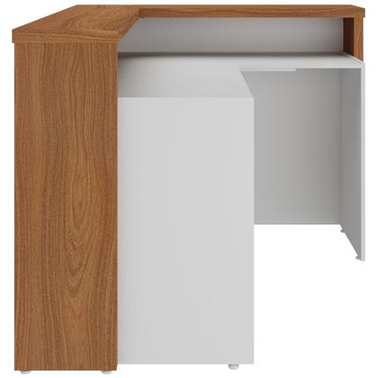 Imagem de Balcão de Atendimento Para Recepção em L Unik A02 Freijó Branco - Lyam Decor