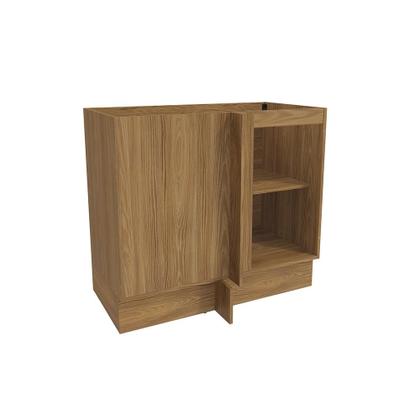 Imagem de Balcão de Canto Reto Celeste Kappesberg 100% MDF 1 Porta Nogueira 98cm