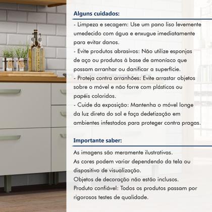 Imagem de Balcão de Cozinha 2 Portas 3 Gavetas 120cm Princesa 100% Mdf