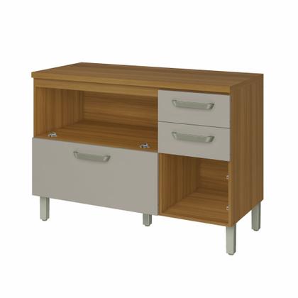 Imagem de Balcão de Cozinha 2 Portas 3 Gavetas 120cm Princesa 100% Mdf