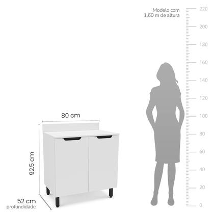 Imagem de Balcão de Cozinha 2 Portas Meena 92,5cm X 80cm X 52cm