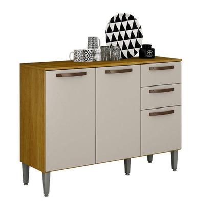Imagem de Balcão De Cozinha 3 Portas 2 Gavetas Maísa Cinamomo-off White