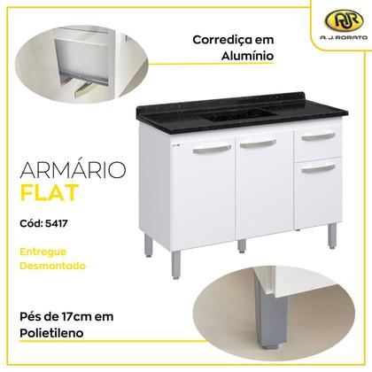 Imagem de Balcão de Cozinha 3 Portas e 1 Gaveta 116,2cm