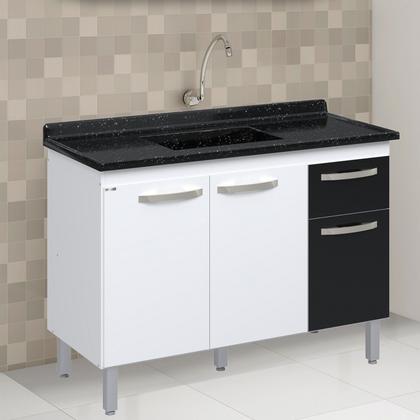 Imagem de Balcão de Cozinha 3 Portas e 1 Gaveta 116,2cm