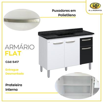 Imagem de Balcão de Cozinha 3 Portas e 1 Gaveta 116,2cm
