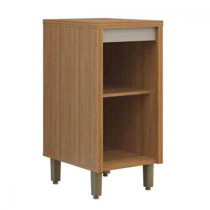 Imagem de Balcão de Cozinha 40 Cm Allure 1 Porta 1 Prateleira Jequitibá/Gris - Linea Brasil