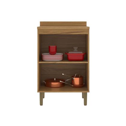 Imagem de Balcão de Cozinha 60 Cm 2 Portas 1 Prateleira Ipê/Cristalo - Decibal