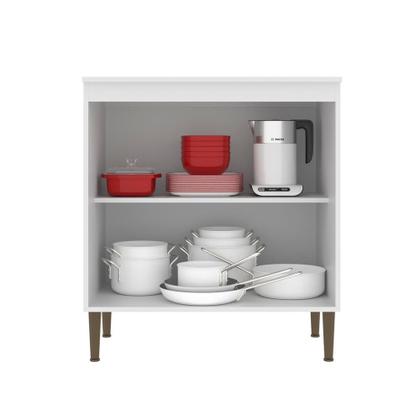 Imagem de Balcão de Cozinha 80 Cm 2 Portas 1 Prateleira Co6202 Branco - Decibal