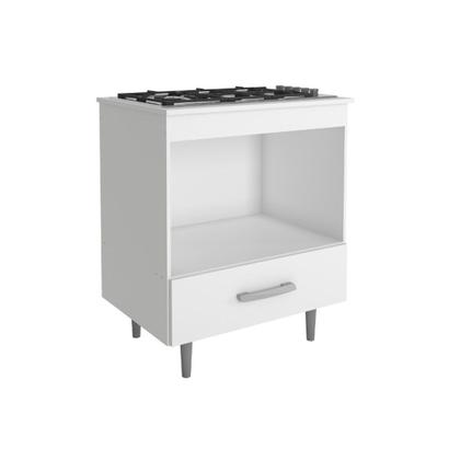 Imagem de Balcão de Cozinha Alecrim 1 Gaveta para Cooktop 4 Bocas Poliman Móveis